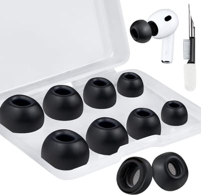 Siliconen Oordopjes voor AirPods Pro 3 (3e Generatie 2025) met Schoonmaakset - Vervangende Eartips in Zwart en Diverse Kleuren voor Comfort en Geluidsisolatie
