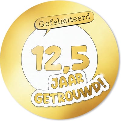 Muismat rond 20x20 cm - Mousepad Trouwen - Spreuken - 12 5 jaar getrouwd - Quotes - Ronde muismatten