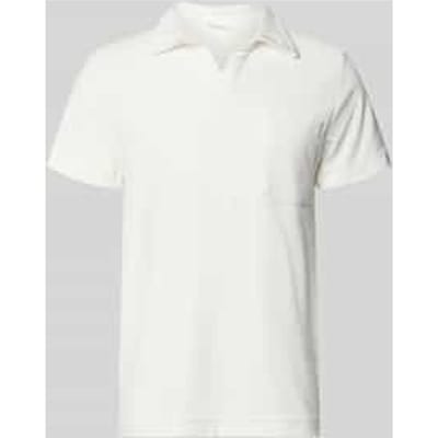relaxed fit poloshirt met V-hals