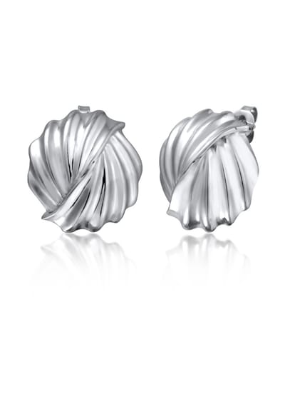 Elli - Oorbellen - Oorsteker zonder Steen Dames Groeven 925 Sterling Zilver Organisch - Dames
