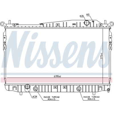 Radiator, motorkoeling NISSENS 61629