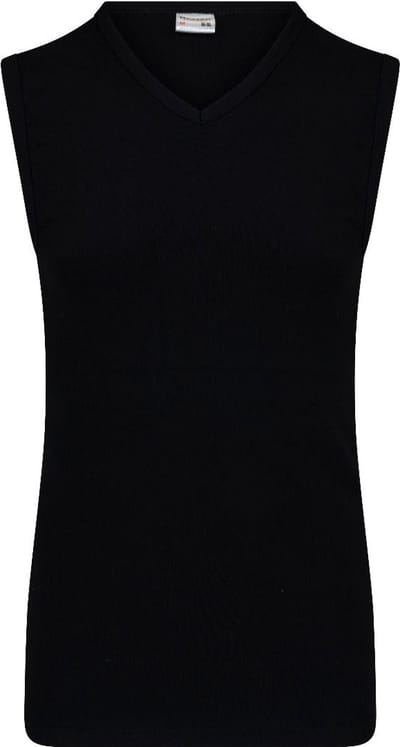Beeren heren mouwloos shirt V-hals  - M  - Zwart