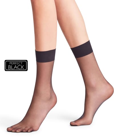 FALKE Shelina eenkleurig materiaal transparant 12 DEN sokken dames zwart - maat 35-38