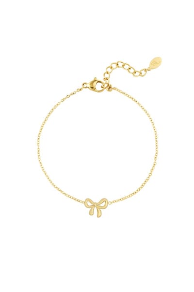 Yehwang - Goudkleurig - Simpele armband met strik - Volwassenen - 16 cm