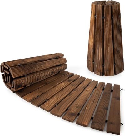Houten Tuinpad - Loopbrug Buiten - Buitenpad Creëren - Weerbestendig Antislip - 6 Meter Lengte