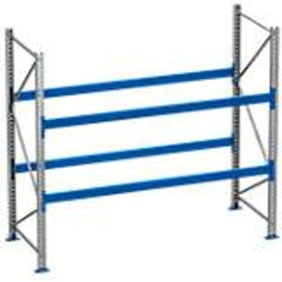 Palletstelling PR 600, basissectie, H 2500 mm, max. 800 kg, 2 dwarssteunen