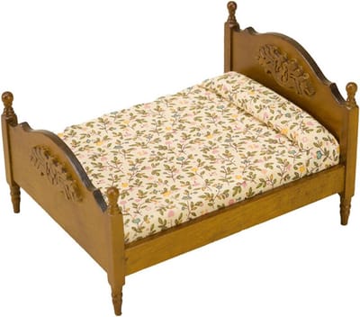 Luxe Poppenbed - Poppenbedje Hout - Poppenhuis Meubels - Schattig