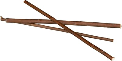 Natuurlijke Wilgentakken - Knaagdier Tandenstokjes - Tandverzorging Knaagdieren - Ondersteunt Natuurlijk Tandslijtage - 18 cm 20 Stuks - Bruin
