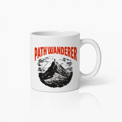 Path Wanderer Mok 330ml – Avontuurlijke Koffiebeker voor Wandelaars, Kampeerders en Natuurliefhebbers, Perfect Reiscadeau