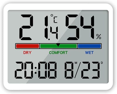 Wekker - Digitale wekker - Weerstation - Kamerthermometer - Digitale badkamerklok - Douchetimer - Keukenthermometer - Sportschool - Kamer - Keuken - Kantoor - Vakantiecadeaus - Kerstmis - Wit