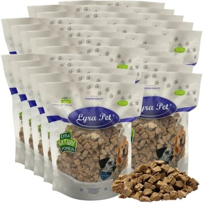 5 kg (25 x 200 g) Lyra Pet® gevriesdroogde eendenleverblokjes