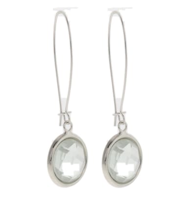 Behave - Oorbellen - Dames - Zilverkleur - Elegant - Met Steen