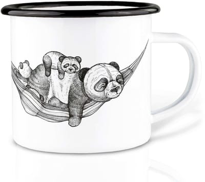 Mok emaille - panda pauze - Ligarti