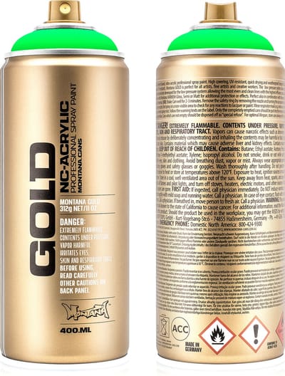 Montana GOLD Fluor Verf ZUURGROEN spuitbus 400ml
