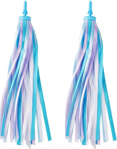 Bondoo Stuurslingers - Fiets versiering - Stuurslingers voor kinderfiets - Fietsversiering kind - Fiets slingers - Stuurslingers fiets - Handvatstreamers- Blauw