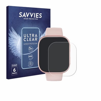 Savvies - Screenprotector voor Doomixs Smartwatch T7 1.83" - Folie Beschermfolie transparant 6 Stuks