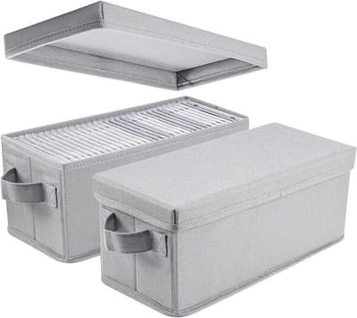 TIM® Cd Opbergdoos - Cd Opbergsysteem - Cd Koffer - Grijs - 34cm x 15cm x 14cm