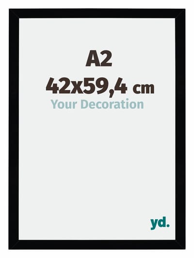 Your Decoration - Fotolijst A2 42x59,4 cm - MDF - Zwart Hoogglans - Mura