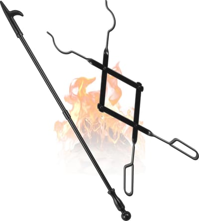 Kachelkoord plat zelfklevend - Reparatieset Kachel - 81,3 cm Schoorsteenpokerset & 63,5 cm Schoorsteenklem, Schoorsteenaccessoires, Geschikt voor kampen, houtkachel, patio, kampvuur en binnen