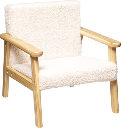 Atmosphera Basile kinderzetel in bouclé - 43x43x46cm - Ecru