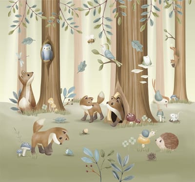 Little Dutch Fotobehang - Forest Friends 280x300 cm
