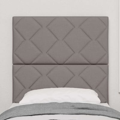 vidaXL - LED - Hoofdbord - Taupe - 80 - cm - Stof