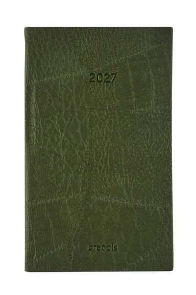Brepols bureau agenda 2027 - BREFORM [0.516] - LUCCA - Bureau agenda - 1 dag op 1 pagina - Dagoverzicht - Groen - 10 x 16.5 cm