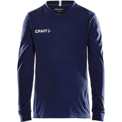 Craft Squad Jersey Solid LS Shirt Junior  Sportshirt - Maat 122  - Unisex - blauw/wit Maat 122/128