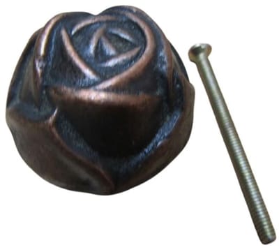 Rose Cabinet Knob Antique Copper 32mm