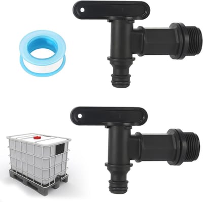Duurzame Afvoertap voor Regenwater, 2 Stuks, Geschikt voor Tuin en Huishouden, 3/4 Inch Adapter, Ideaal voor Waterbesparing en Gemakkelijk Gebruik