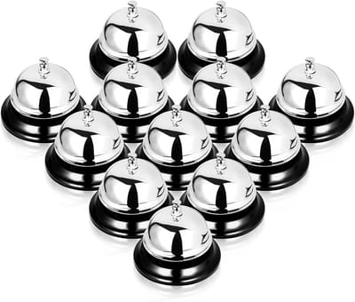 Service Bellen - Oproep Bellen - Bureau Melder - Roestvrij Metaal - 85 cm Diameter - Zilver