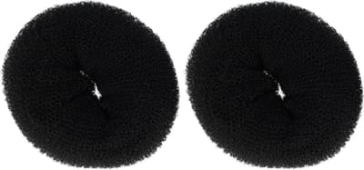 Haarsoires Styling Tool - Haardonut 12cm – XL Knot Hulpmiddel – Zwart – Set van 2 - Haar Donut - Extra Volume Haarrol - Knotmaker