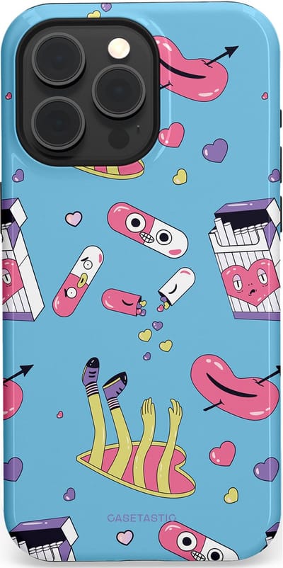 Casetastic Hoesje Geschikt voor Apple iPhone 15 Pro Max Magsafe - Stijlvolle Beschermende Duo-layer Case - Liefdespil