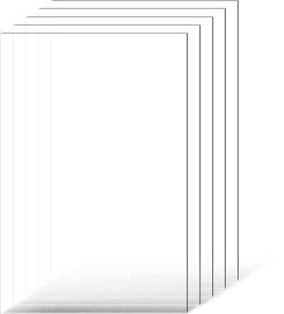 24 X 36 Inch Pet Plexiglas Vellen, 5-Pak Transparante Kunststof Vellen, 0,04 Inch Dik, Gemakkelijk Te Snijden Voor Ambachten, Fotolijsten, Doe-Het-Zelf Projecten