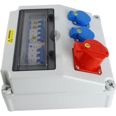 Boîte de prise industrielle avec disjoncteur C16 2 conducteurs 220 ?250V 16A 5 noyaux 380?Prise 415 V 16 A