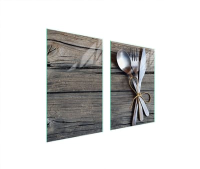 TMK ArtDeko - Glazen Beschermplaat - 65x52 cm - Snuisterijen - Hittebestendig
