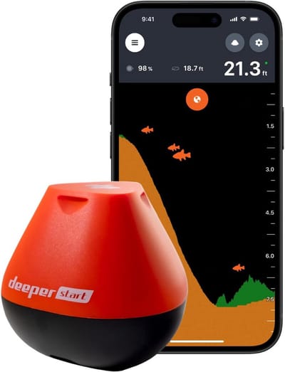Draadloze Werpbare Fishfinder voor Oevervissers met Eenvoudige Display