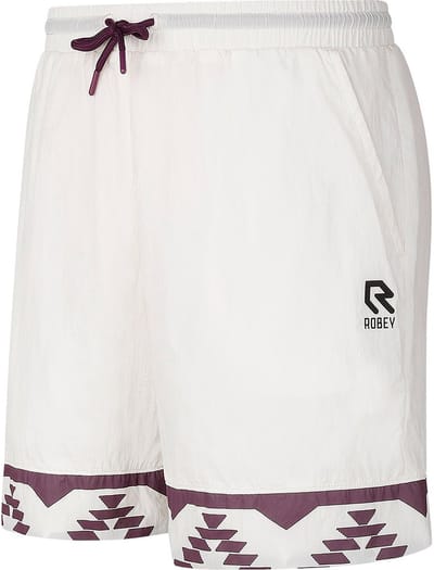 Robey Tennis Grand Slam Short Heren - Wit / Bordeaux | Maat: 2XL