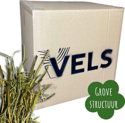 Hooi - Groen ruwvoer - 5 kg - Knaagdieren - Paarden - Kunstmatig gedroogd gewas - Grove structuur - Drogerij Vels