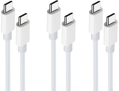 3 stuks OneOne 1,0m oplaadkabel. Sterke USB C naar C kabel. Stevig laadkabel snoer past op Apple iPhone 15, iPhone 15 Plus, 15 Pro, 15 Pro Max, iPhone 16, 16 Plus, 16 Pro, iPhone 17, 17 Air, 17 Pro, 17 Ultra