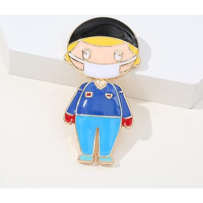 Leuke Emaille Verpleegster Vorm Speldjes Vrouwen Broche Mode Sieraden Medisch Arts Verpleegkundestudent Cadeau Reversspeldjes Badge Cadeau