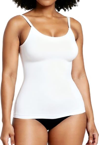 Corrigerende Shapewear Top Dames - Mouwloos - Wit - Maat S - Naadloos - Corrigerende Body - Onzichtbaar Topje - Corrigerend Ondergoed Dames - Shapewear Topje - Tanktop Dames - Damestop