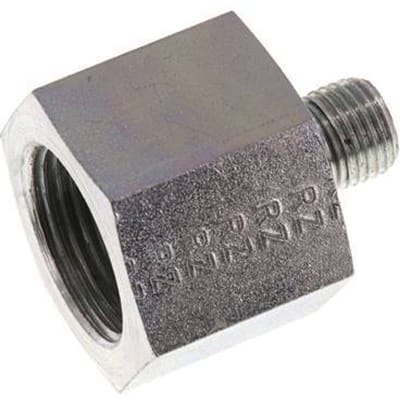 G 1/4'' x G 3/4'' M/F Verzinkt Stalen Neusstuk 630 Bar - Hydrauliek - FL2S-MF-EZE-014G-034G