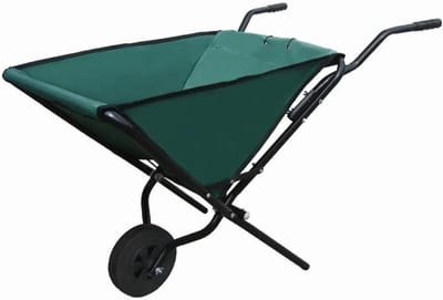 Opvouwbare Kruiwagen - Vouwkar Tuin - Tuinieren en Klussen - Robuust Stalen Frame - 112x72x73 cm - Groen Zwart