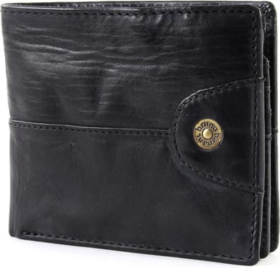 bruno banani Leren Portemonnee Williamsburg Wallet Quer Black Zwart