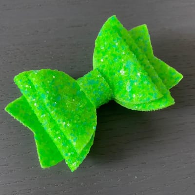 Haarstrik Neon - Donker Groen - 80 mm - Strik op Clip