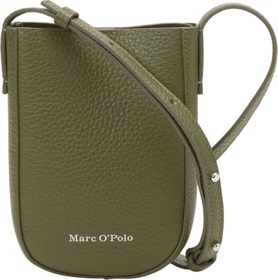 Marc O'Polo Leren Telefoontasje Schoudertas Cirla Cellphone Bag Cedar Green Groen