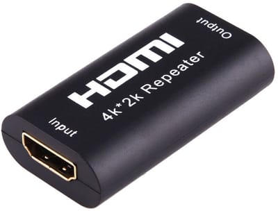HDMI Repeater 1.4b - Signaalversterker adapter voor 4K x 2K 2160p - HDMI Verlengadapter tot 40 Meter - zwart