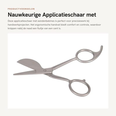 Dailygoods- Applicatieschaar Eendenbekmes - Ergonomisch Handvat - Roestvrij Staal - Comfortabel Gebruik - Tapijt Schaar - Nauwkeurig Knippen - Tapijtschaar