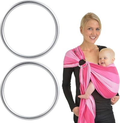 Draagringen Baby - Draagband Ring - Baby Dragen - Lichtgewicht Aluminium - 2 Stuks - Beige